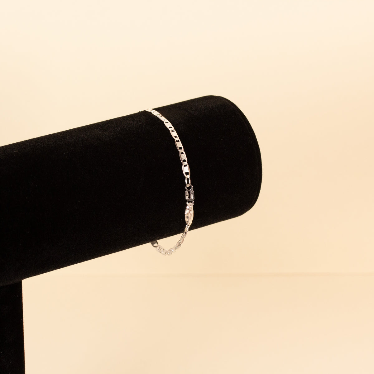 Flat Double Link - Star Cut Mexican Silver Bracelet - Small (7in.) Fit - Size 02.8