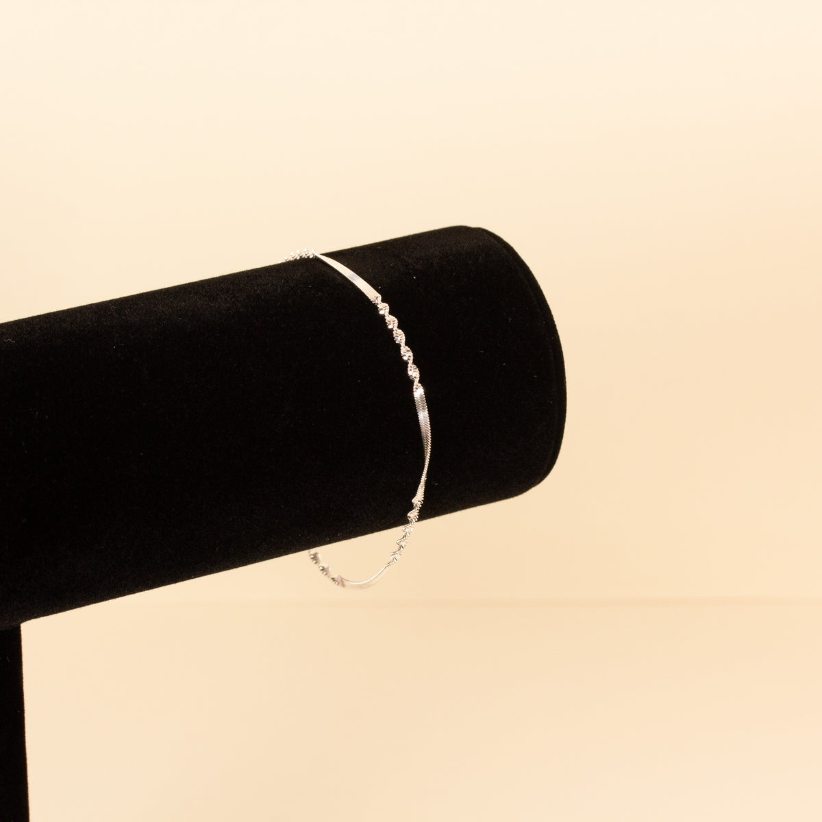 Flat & Twisted Mexican Silver Bracelet - Medium (7.25in.) Fit - Size 02