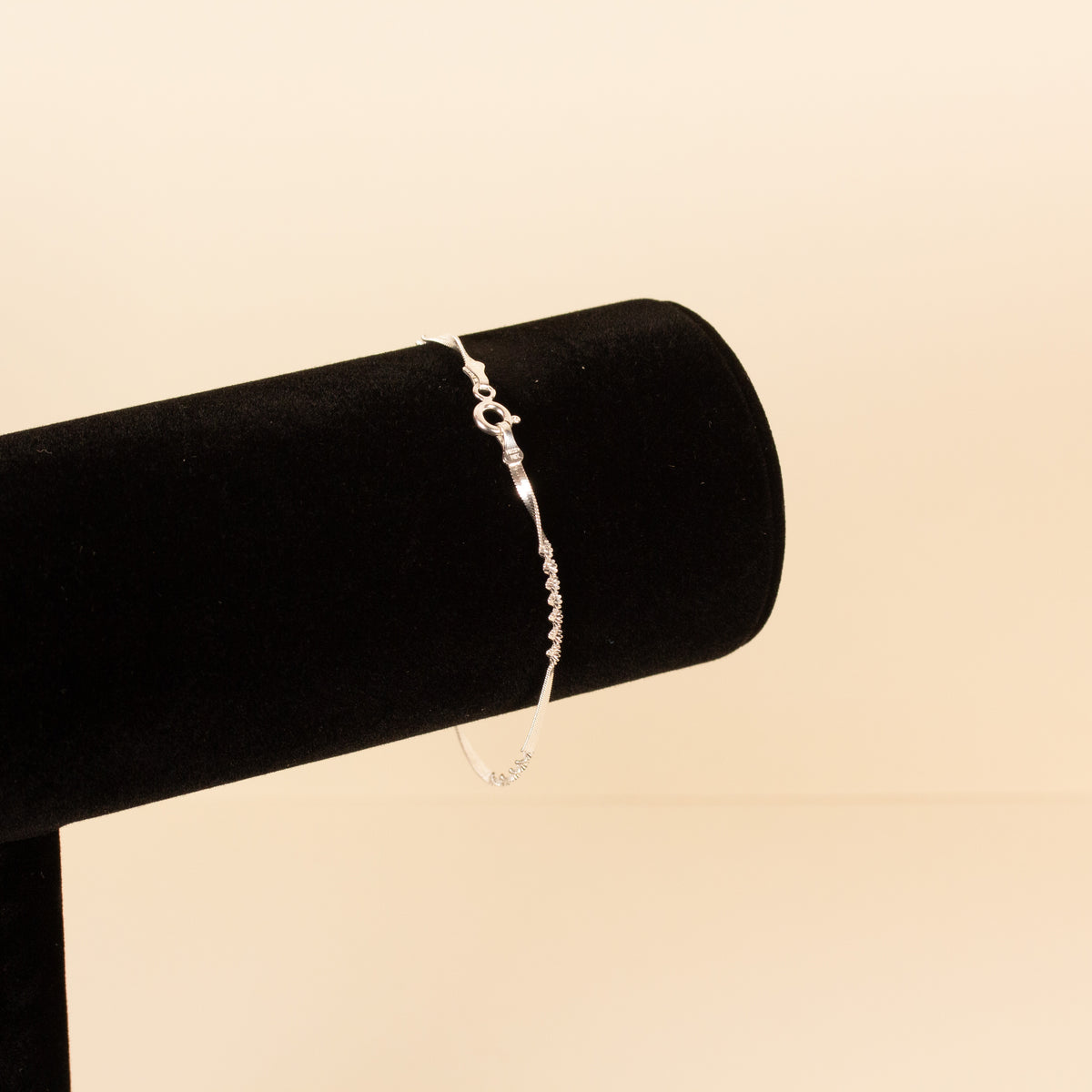 Flat & Twisted Mexican Silver Bracelet - Medium (7.25in.) Fit - Size 02