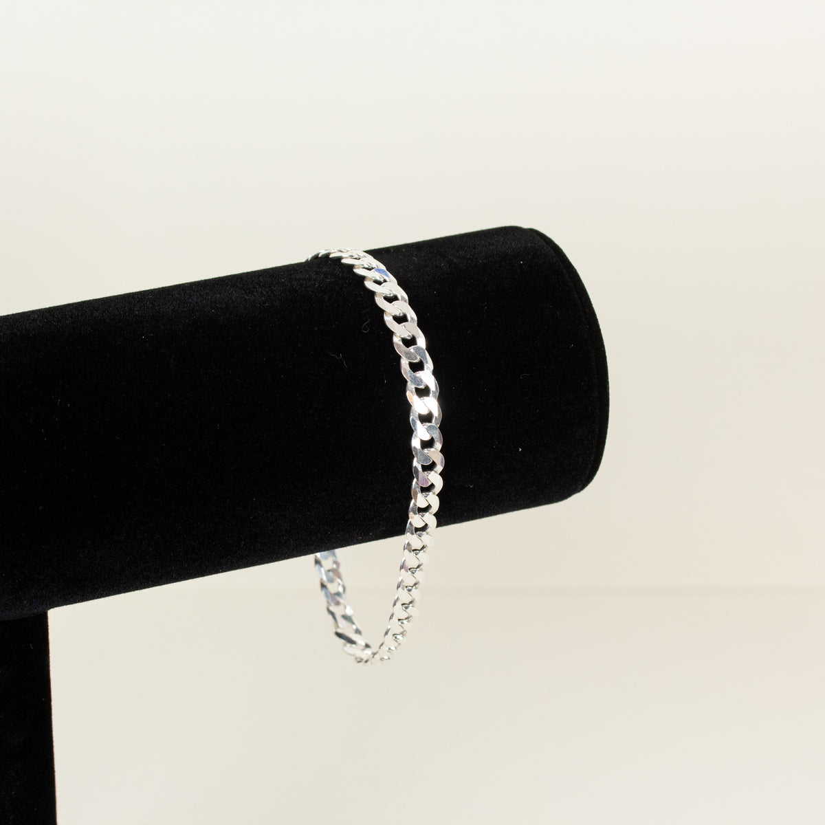 OG Curb Mexican Silver Bracelet - Large (8.5in) Fit - Size 06