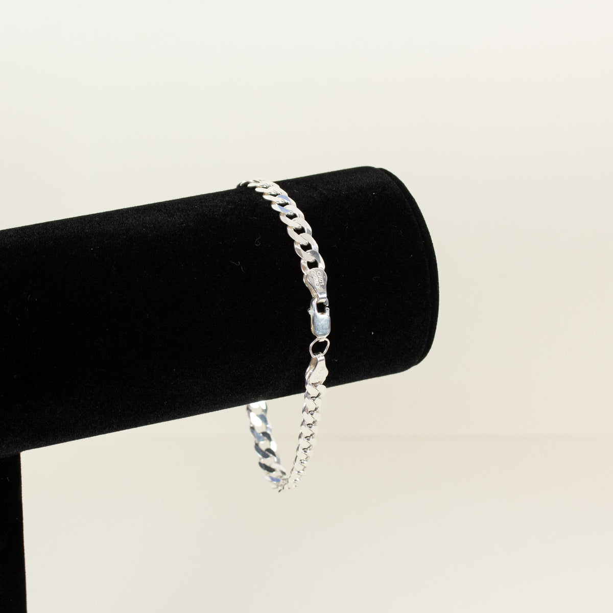 OG Curb Mexican Silver Bracelet - Large (8.5in) Fit - Size 06
