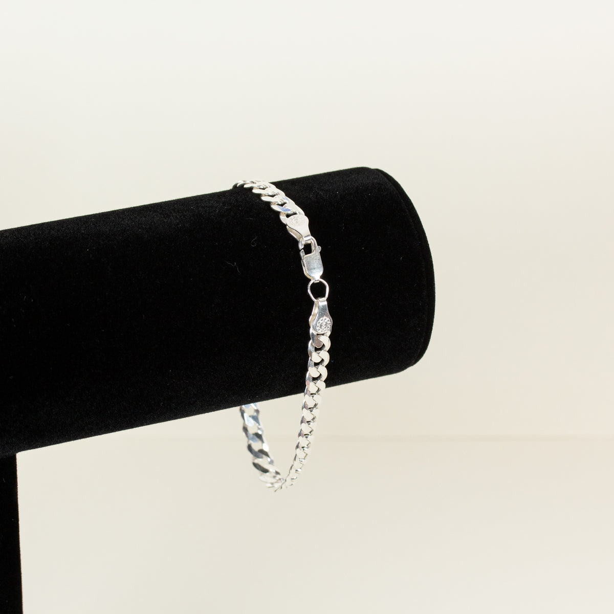 OG Curb Mexican Silver Bracelet - Large (8.5in) Fit - Size 06
