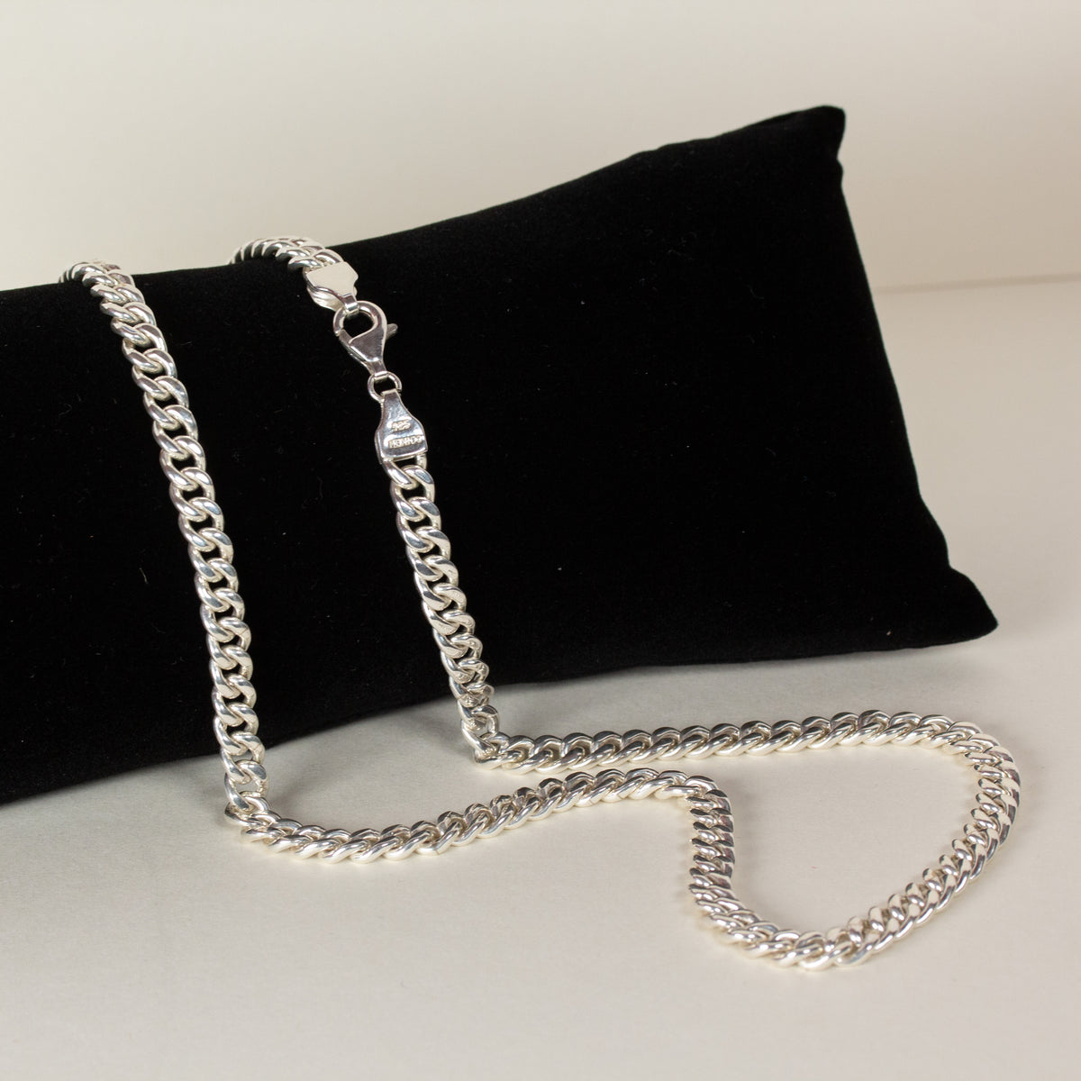 OG Curb Mexican Silver Chain - Medium (21.5in.) Size 06
